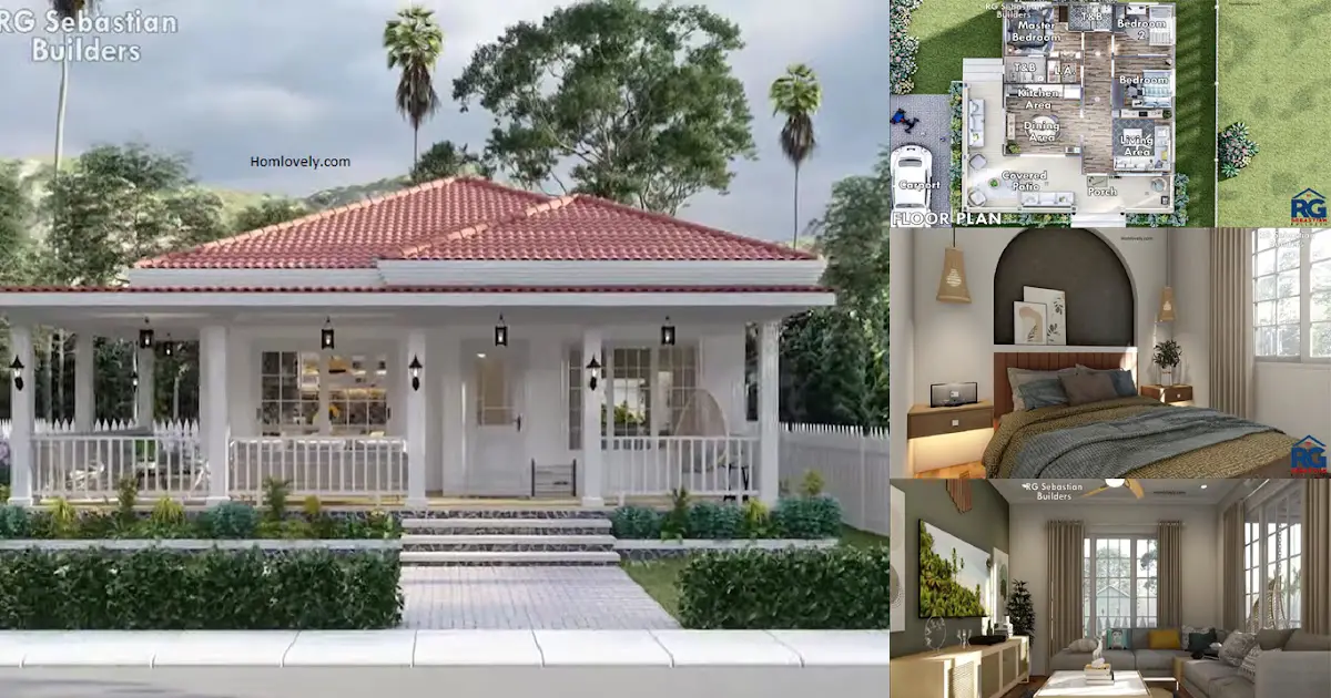 110 sqm Bungalow House Design with Floor Plan + 3 BEDROOMS ~ » HouseDesigns