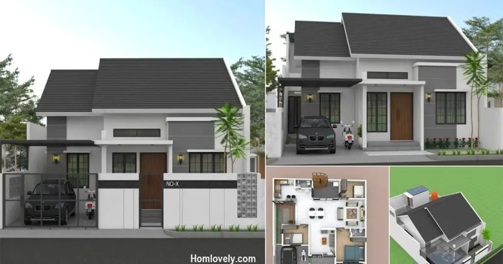 110 sqm Modern & Minimalist House Design with 3 Bedrooms ~ » HouseDesigns