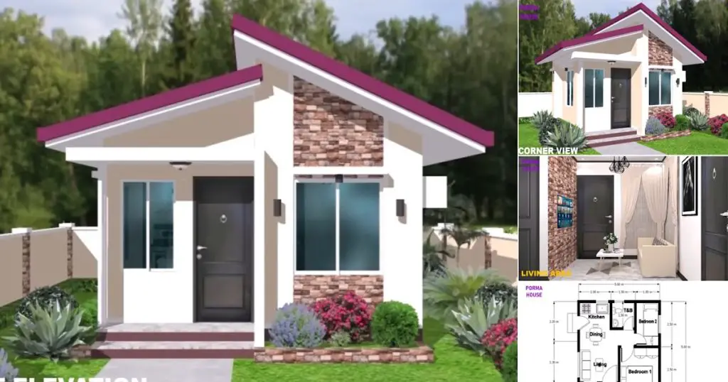 5 x 5 M Modern Tiny House Design Plan With 2 Bedroom HouseDesigns