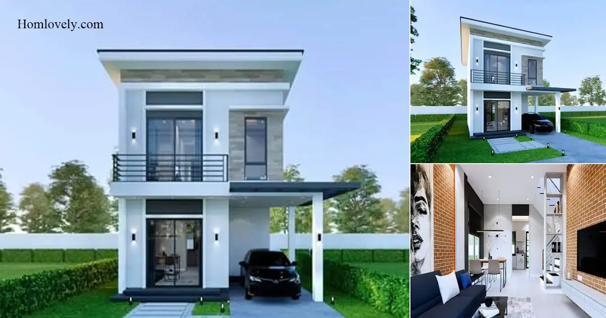 Modern Two Storey Small House Design For Beloved Family ~ » HouseDesigns