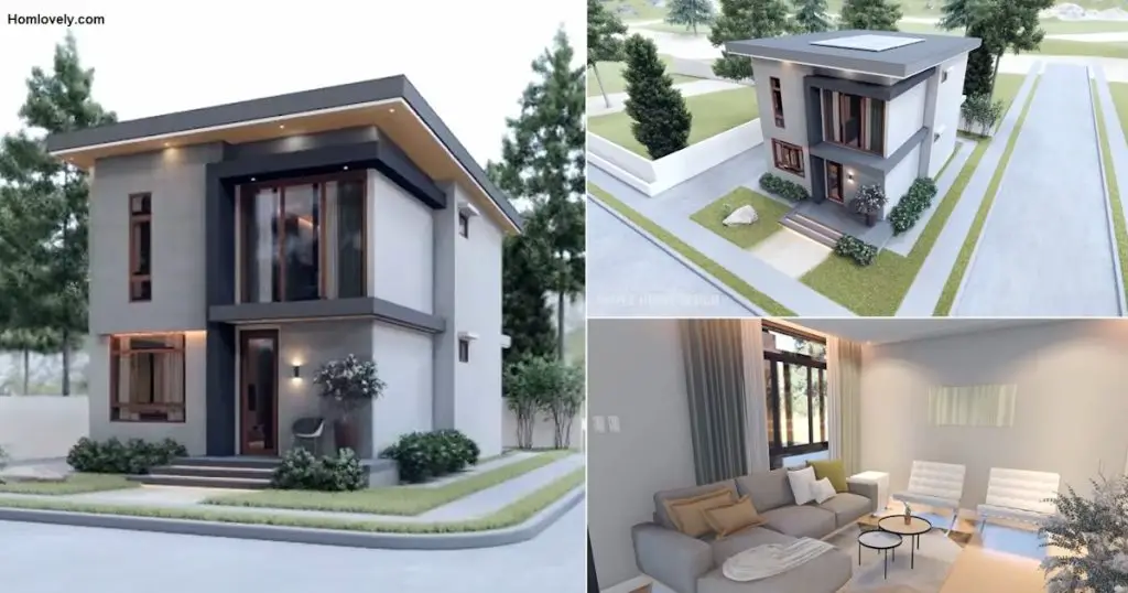 Simple 2 Storey House Design 7 00m X 8 50m With 2 Bedroom Housedesigns