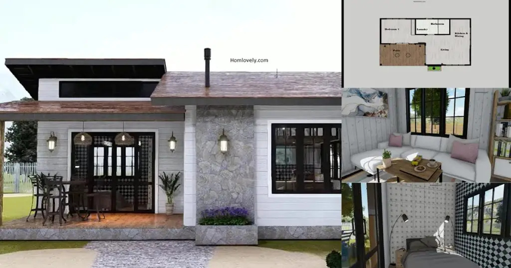 45 SQM Traditional House Design + Floor Plan ~ » HouseDesigns